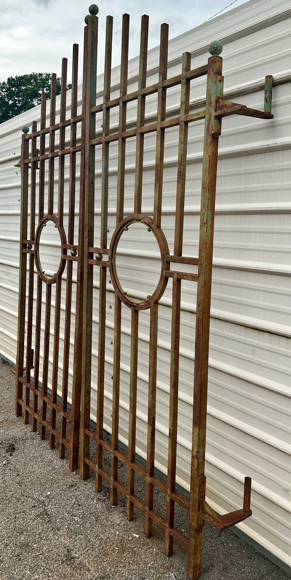 Pair of Antique Iron Entry Gates w/ Cascading Top GA20343
