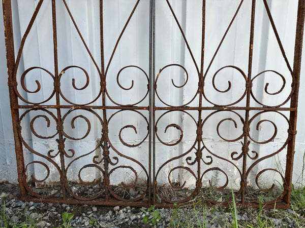 Antique Iron Garden Gate Pair GA20306