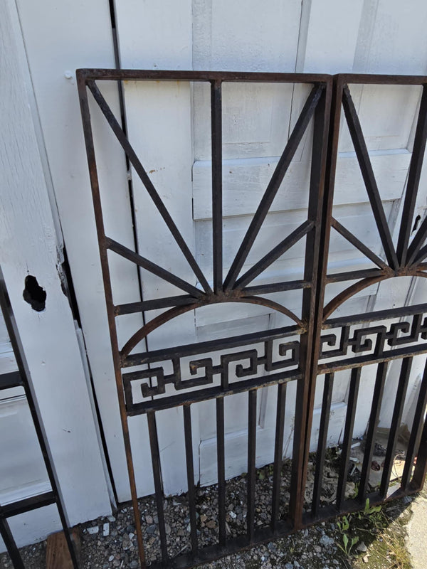Antique Geometric Iron Gate Pair GAM0453