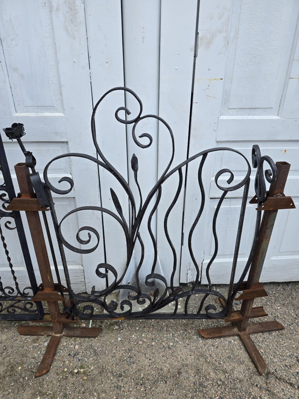 Unique Hand-Forged Garden Gate w/ Rose Ornament GAM0468