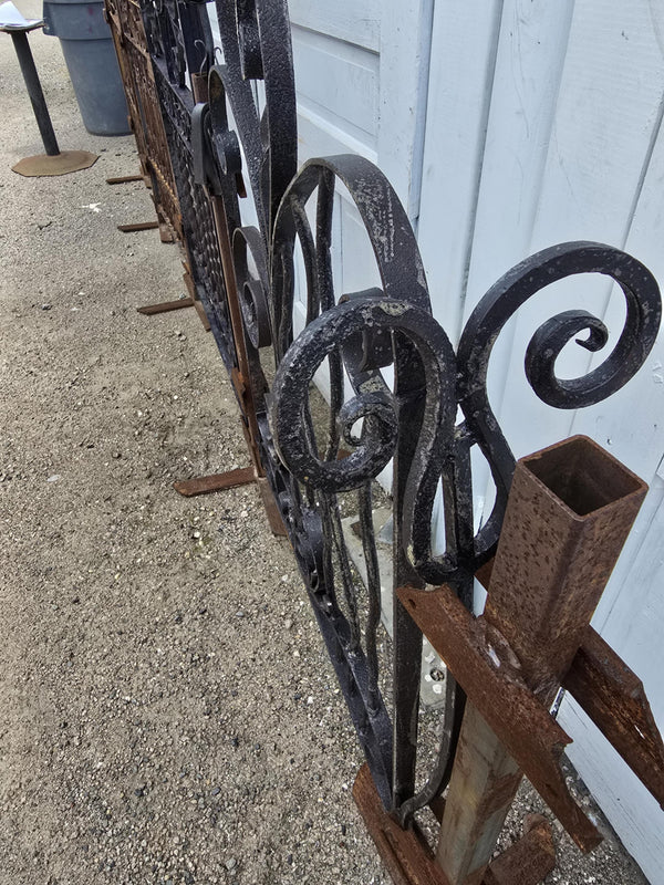 Unique Hand-Forged Garden Gate w/ Rose Ornament GAM0468