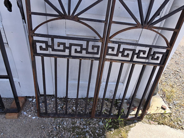 Antique Geometric Iron Gate Pair GAM0453