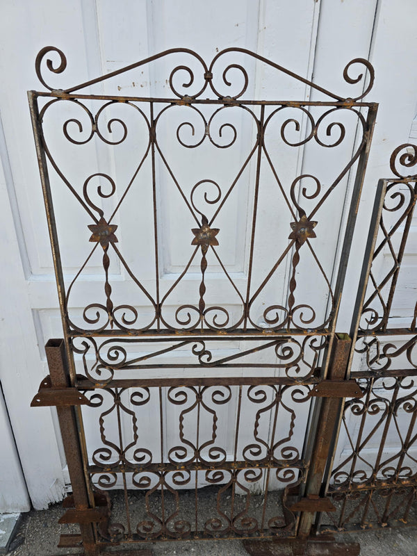 Ornate Scrolled Garden Gate w/ Floral Medallions GAM0465