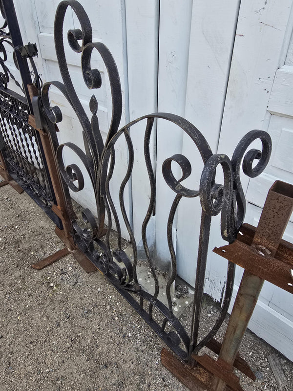 Unique Hand-Forged Garden Gate w/ Rose Ornament GAM0468