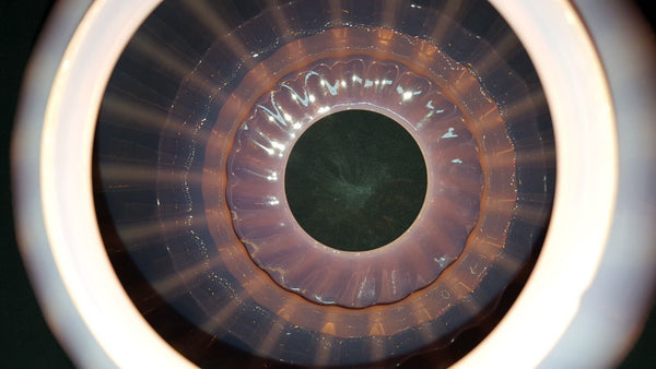 Hanging Victorian Lantern Glass Globe Opalescent Cranberry 7 3/4" x 8" GS00739