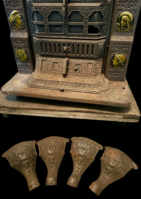 1890 Bridgeford & Co. No. 18 Orient Cast Iron Parlor Stove GA20381