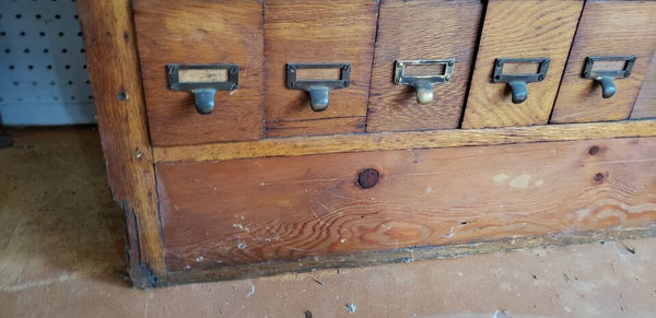 Reclaimed Wooden Hardware Store Bolt Bin with 144 Drawers 57 1/2" x 78 1/2 GAM015