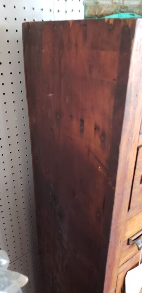 Reclaimed Wooden Hardware Store Bolt Bin with 144 Drawers 57 1/2" x 78 1/2 GAM015