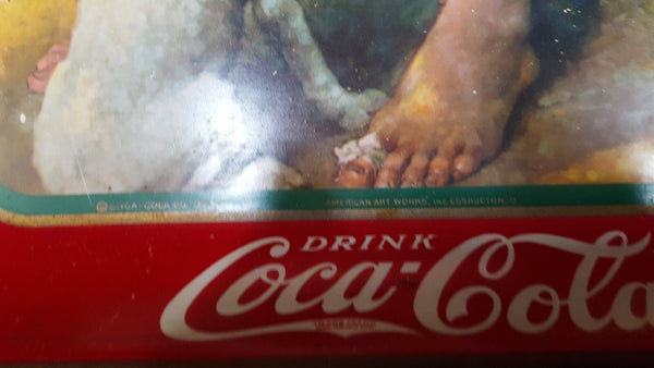 1931 Coca Cola Tray Norman Rockwell A Boy and His Dog 14 1/2" x 10 3/8" GS00799