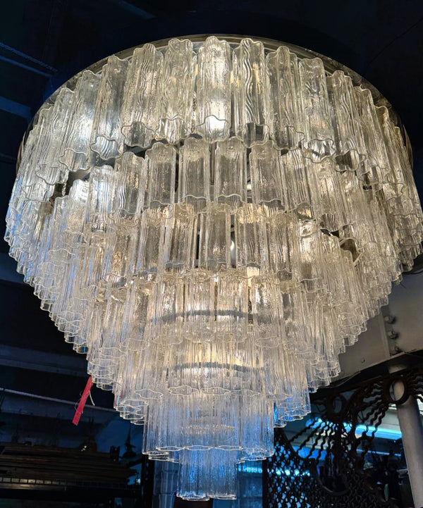 Reclaimed Tiered Mid-Century Flush Mount Chandelier  48" x 36"  GA9699