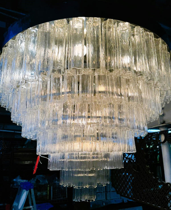 Reclaimed Tiered Mid-Century Flush Mount Chandelier  48" x 36"  GA9699
