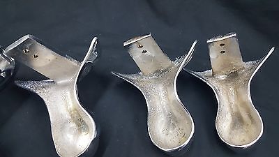 4 Ornate Cast Iron Chrome Plated Claw Feet 7 1/2" x 6 1/2" GA24