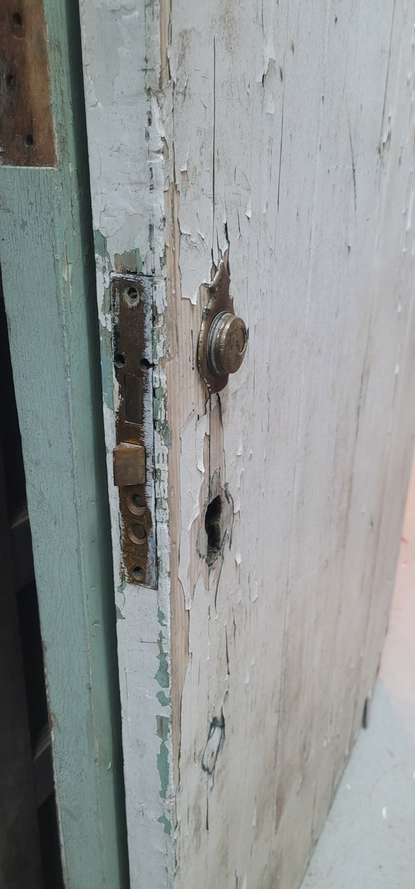 Wood Exterior Door with Top Glass Panes w/ Hardware 79" x 36" x 1 3/4" GS00849