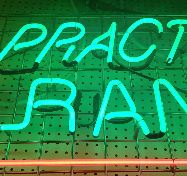 Large Vintage Neon Practice Range Sign GS00746