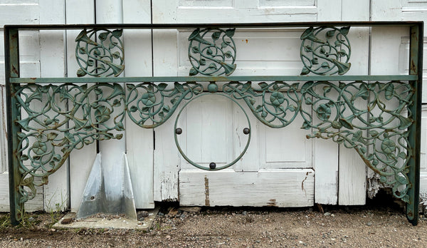 Green Patina Wrought Iron Overhead Panel GA20340