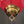 Load image into Gallery viewer, Red Frosted Octagon Hanging Oil Lamp Electrified with Brass Fitters GS00125