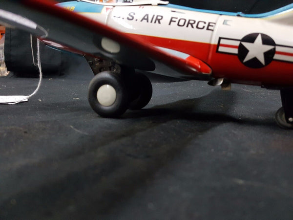 1950's Daiya of Japan Tin Litho USAF F-258 Friction Military Plane GS00724