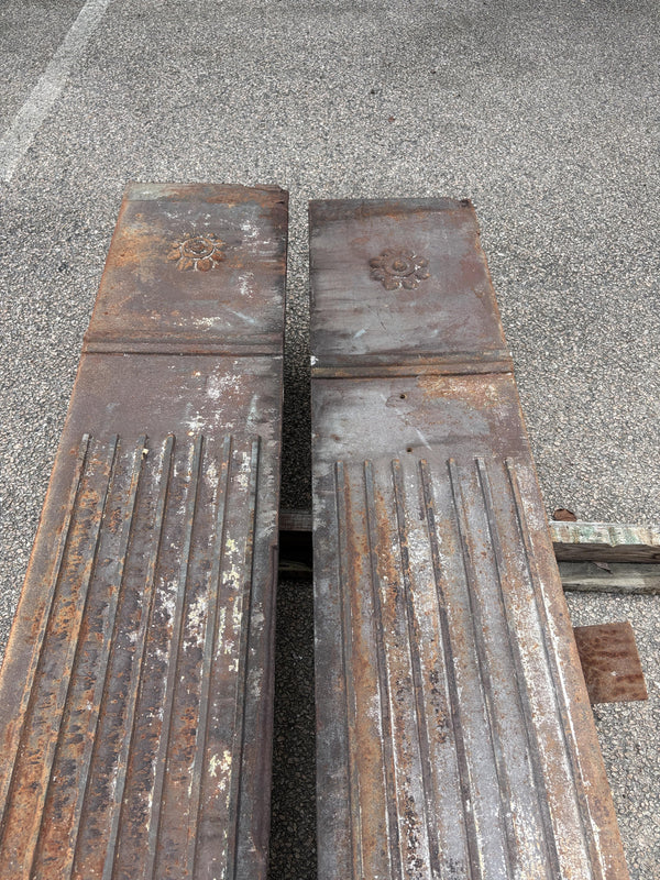 Early 1900's Cast Iron Commercial Building Facade Corner Brackets From Richmond, VA GA20320