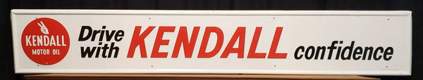 1969 Kendall Motor Oil "Drive with Kendall Confidence" Sign 12' x 1' GA9724