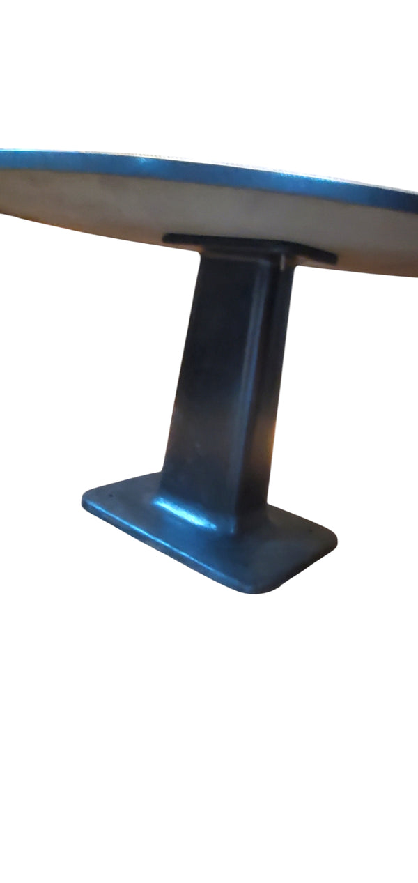 Round Black Granite Table With Cast Iron Machine Base GAM0417A