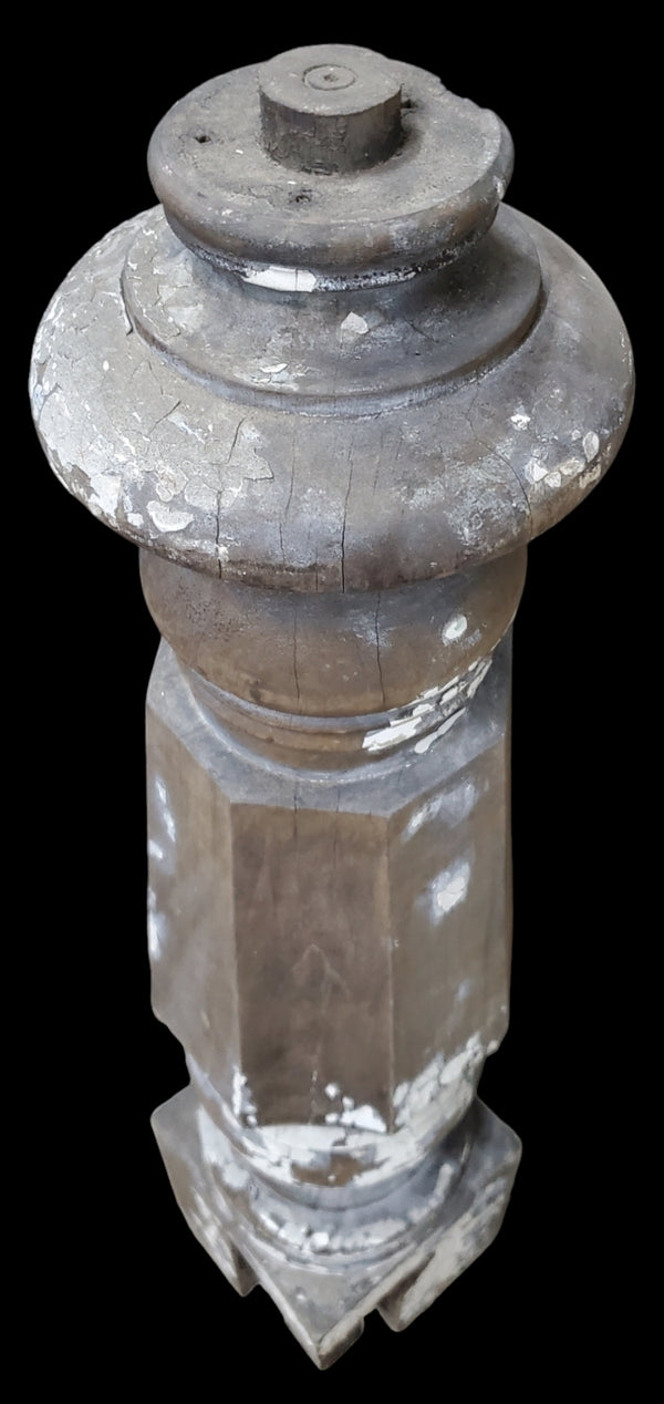 Walnut Octogon Newel Post Gam0237