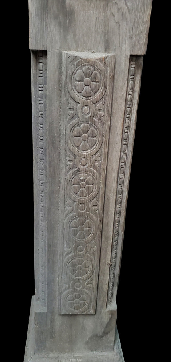 Pair of Carved Oak Newel Posts GAM0259