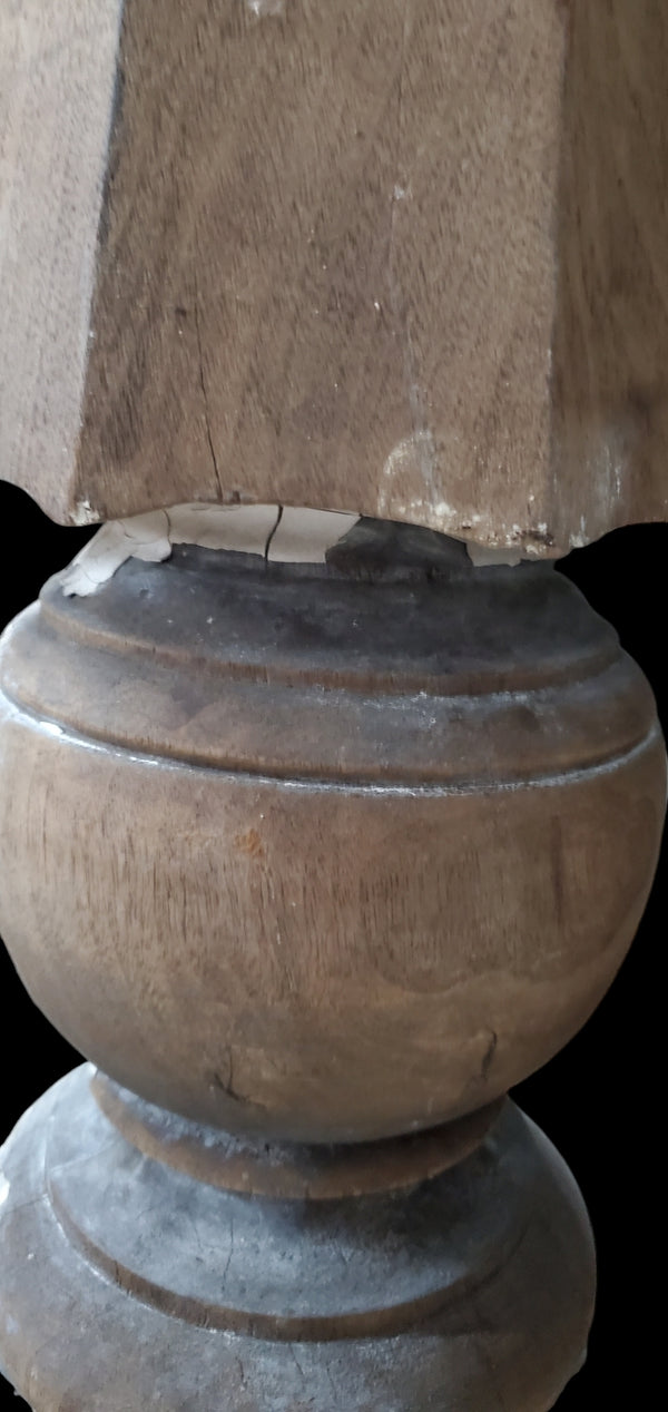 Walnut Octogon Newel Post Gam0237