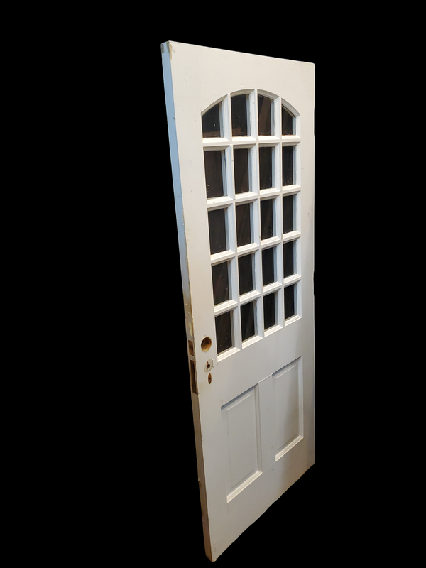 Solid Wood Arched 20 Lite- 2 Panel Door 32" x 79 1/4" x 1 3/4" Thick GAM0006
