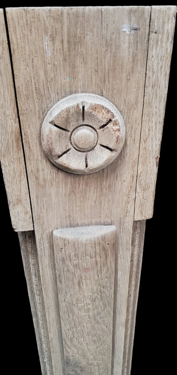 Pair of Carved Oak Newel Posts GAM0259