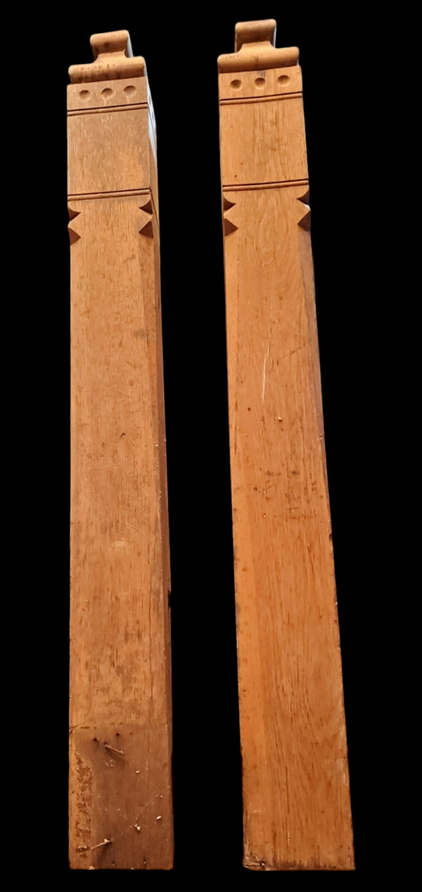 Pair of Solid Oak Eastlake Style Newel Posts GAM0251