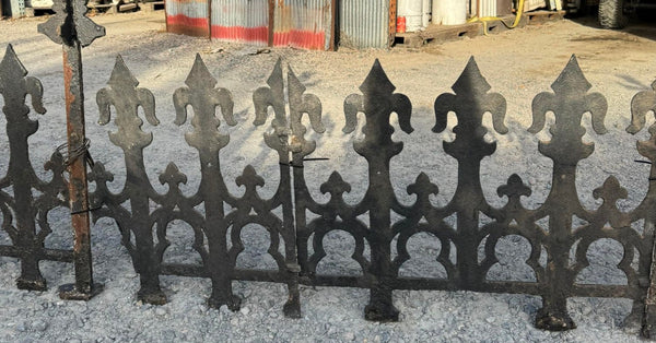 1880's Ornate Cast Iron Widow's Walk with 4 Corners & Spires 27' x 24" GA9586