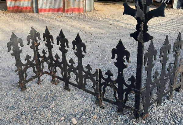 1880's Ornate Cast Iron Widow's Walk with 4 Corners & Spires 27' x 24" GA9586