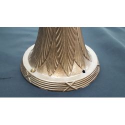 Restored Art Nouveau Solid Brass Flush Mount Light Fixture #GA2160
