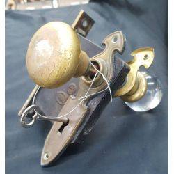 Mortise Lock Set with Back Plates Door Knobs and Key #GA4408