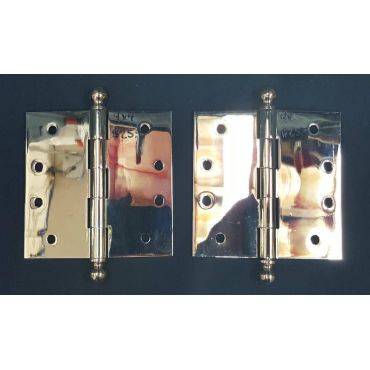 Pair of Large Brass Baldwin Brand Door Butt Hinges #GA159