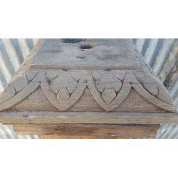 Ornate Eastlake Inspired Tall Wooden Oak Newel Post #GA89