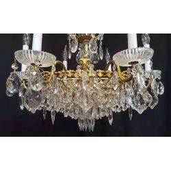 Ornate French Inspired 3 Tiered 12 Light Crystal Prism Chandelier 23" x 30" #GA4335