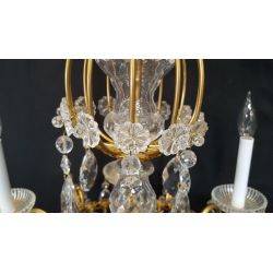 Ornate French Inspired 3 Tiered 12 Light Crystal Prism Chandelier 23" x 30" #GA4335