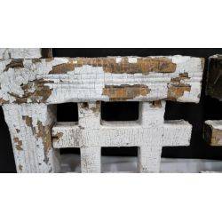 Set of 2 Wooden Fence Design Corbels with Double Tear Drop Finials #GA95