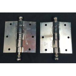 Pair of Chrome Stanley Brand Door Butt Hinges #GA156