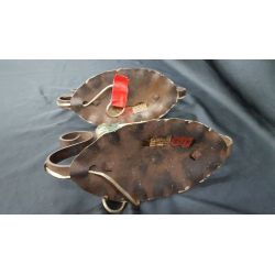 Pair of Art Deco Wrought Iron Multicolored Wall Sconces #GA1013