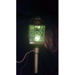 Pair of Brass Carriage Lantern Style Wall Sconces #GA1011