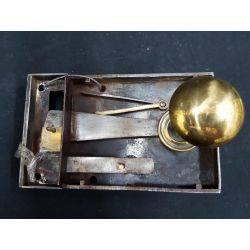 Early 1800s Authentic Metal and Brass Rim Lock #GA234