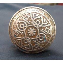 Ornate Brass Interior Door Knob with Thumb Turn #GA4218