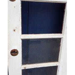 Pair of 5 Light Glass & Wood French Doors #GA804
