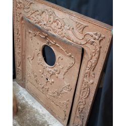 Ornate Cast Iron Fireplace Surround with Matching Summer Cover #GA2021