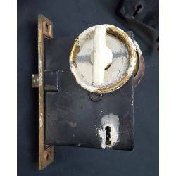 Set of 4 Mortice Lock Sets with Doorknobs Thumb Turns and Rosettes #GA1063