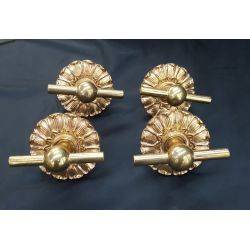 Set of 4 Ornate Heavy Duty Art Nouveau Brass & Bronze Door Pulls #GA1090