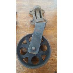 Set of 4 Very Large Cast Iron Industrial Swivel Casters #GA701