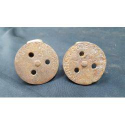 Pair of Cast Iron and Wood Casters #GA4277